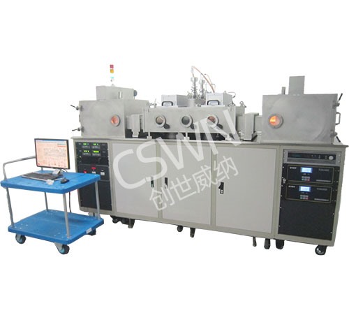 MSP-6000型： 矩形或圆形磁控靶侧面镀膜，卧式设备