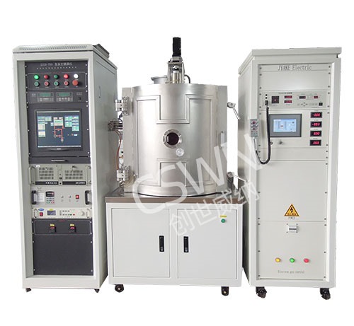 MEB-800型： 电子枪+热阻蒸发，膜厚监控 ，大尺寸片状样品蒸发镀膜